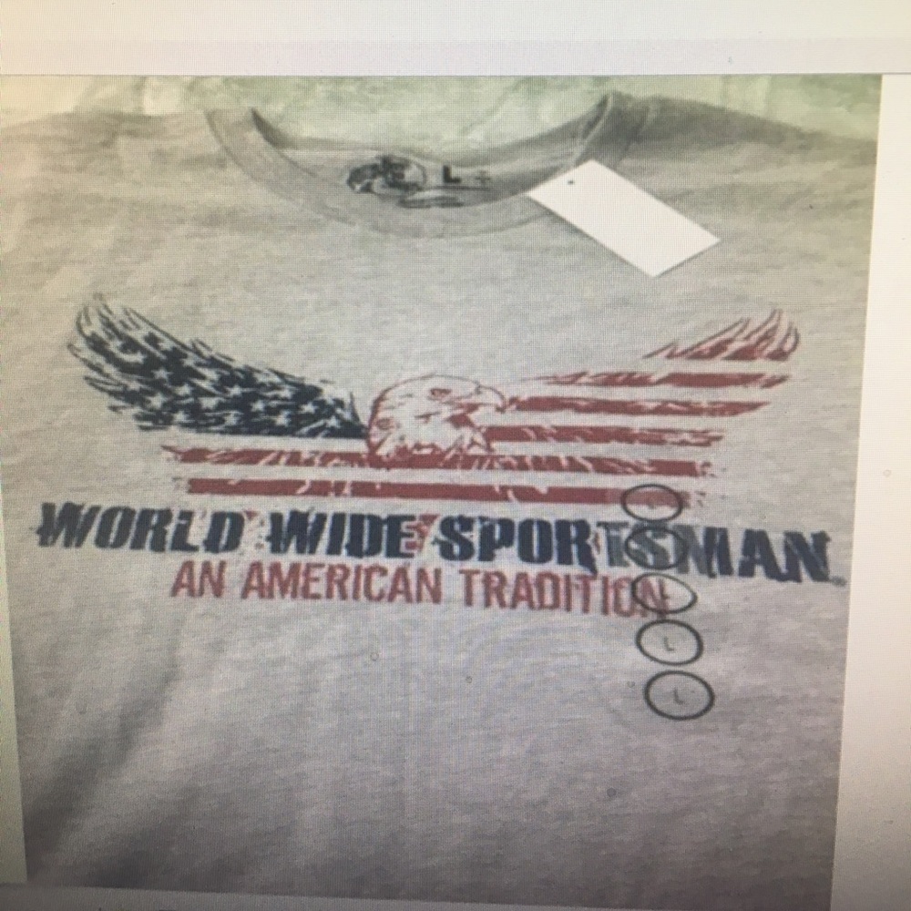 Worldwide Sportsman gray T-shirt size L